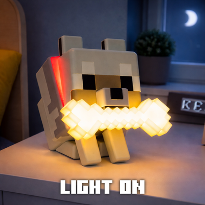 Pixel Wolf Lamp